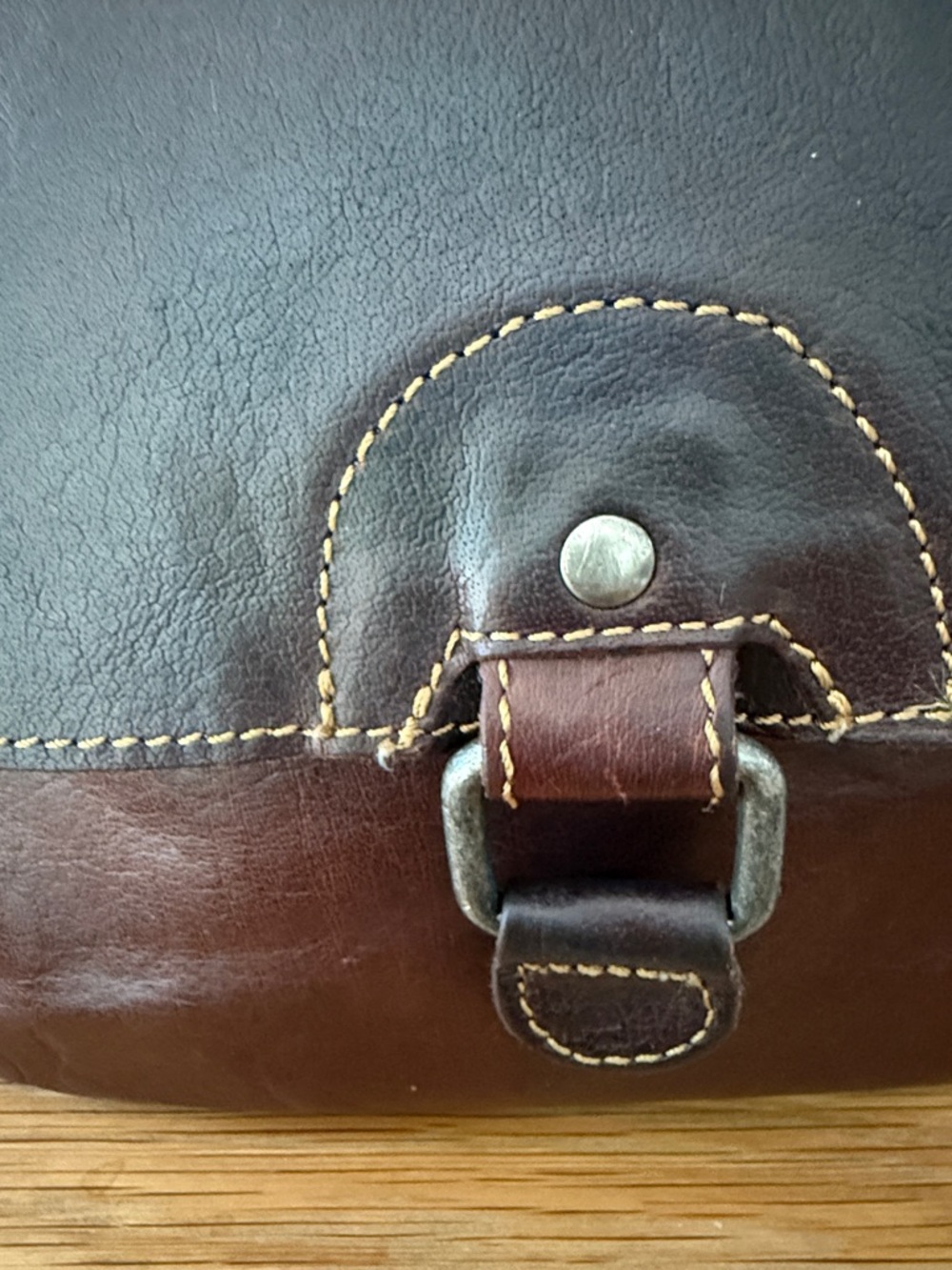 Jack Georges Voyager Horseshoe Crossbody Bag, Hand Stained Leather - Picture 2 of 13